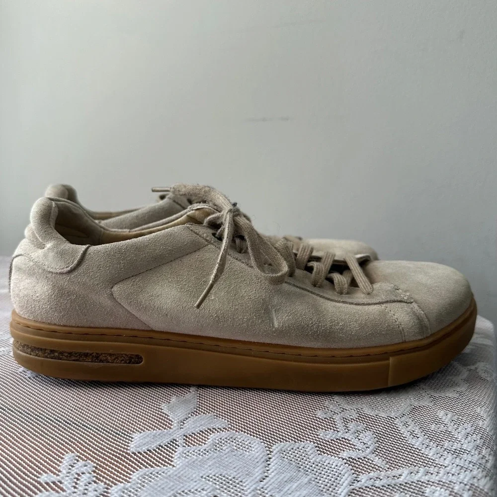 Birkenstock Bend Low Sneakers Mens 8 Womens 10 Sand Suede Good‎ Gum Sole EU 41